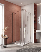 Cezares Liner Душевой уголок 100x100x195h см, прозрачное стекло 6 мм, цвет: хром LINER-A-2-100-C-Cr