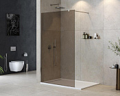 Cezares Liberta Душевая перегородка 110x195h см, тонированное стекло 8 мм, цвет: хром LIBERTA-L-1-110-120-BR-Cr