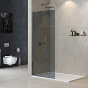 Cezares Liberta Душевая перегородка 100x195h см, тонированное стекло 8 мм, цвет: хром LIBERTA-L-1-TB-100-GR-Cr