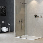 Cezares Liberta Душевая перегородка 70x195h см, прозрачное стекло 8 мм, цвет: хром LIBERTA-L-1-TB-70-C-Cr