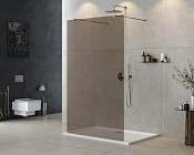 Cezares Liberta Душевая перегородка 110x195h см, тонированное стекло 8 мм, цвет: хром LIBERTA-L-2-110-BR-Cr