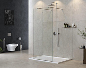 Cezares Liberta Душевая перегородка 80x195h см, прозрачное стекло 8 мм, цвет: хром LIBERTA-L-2-80-120-C-Cr