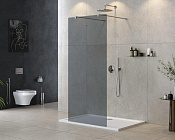 Cezares Liberta Душевая перегородка 80x195h см, тонированное стекло 8 мм, цвет: хром LIBERTA-L-2-80-120-GR-Cr