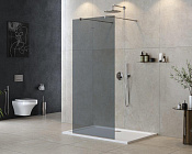 Cezares Liberta Душевая перегородка 80x195h см, тонированное стекло 8 мм, цвет: хром LIBERTA-L-2-80-GR-Cr