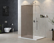 Cezares Liberta Душевая перегородка 90x195h см, тонированное стекло 8 мм, цвет: хром LIBERTA-L-2-90-120-BR-Cr