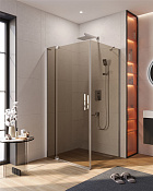 Cezares Slider Душевой уголок 100-110x100x195h см, тонированное стекло 8 мм, цвет: хром SLIDER-AH-1-100-100/110-BR-Cr