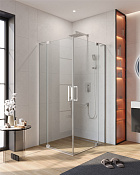 Cezares Slider Душевой уголок 80-90x90-100x195h см, прозрачное стекло 8 мм, цвет: хром SLIDER-AH-2-80/90-90/100-C-Cr