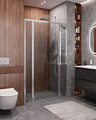 Cezares Molveno Душевая дверь распашная 132x195h см, прозрачное стекло 6 мм, цвет: хром MOLVENO-BA-12-80+50-C-Cr-IV