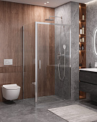 Cezares Molveno Душевой уголок 100,5x90,5x195h см, прозрачное стекло 6 мм, цвет: хром MOLVENO-AH-1-100/90-C-Cr-IV