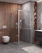 Cezares Molveno Душевой уголок 80,5x90,5x195h см, прозрачное стекло 6 мм, цвет: хром MOLVENO-AH-1-80/90-C-Cr-IV