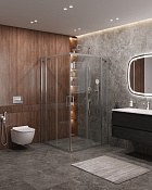 Cezares Molveno Душевой уголок 120,5x120,5x195h см, прозрачное стекло 6 мм, цвет: хром MOLVENO-A-22-100+20-C-Cr-IV