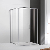 Cezares Molveno Душевой уголок 130,5x130,5x195h см, прозрачное стекло 6 мм, цвет: хром MOLVENO-R-11-100+30-C-Cr-IV