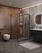 Cezares Molveno Душевой уголок 122x90x195h см, прозрачное стекло 6 мм, цвет: оружейная сталь MOLVENO-AH-11-120/90-C-GM-IV