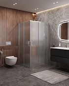 Cezares Molveno Душевой уголок 110,5x90,5x195h см, рифленое стекло 6 мм, цвет: хром MOLVENO-AH-21-90+20-P-Cr