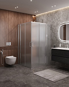 Cezares Molveno Душевой уголок 130,5x120,5x195h см, рифленое стекло 6 мм, цвет: хром MOLVENO-AH-22-130/120-P-Cr