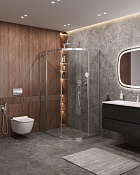 Cezares Molveno Душевой уголок 120,5x100,5x195h см, прозрачное стекло 6 мм, цвет: хром MOLVENO-RH-1-120/100-C-Cr-IV