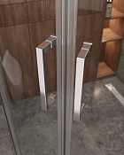 Cezares Molveno Душевой уголок 100,5x80,5x195h см, прозрачное стекло 6 мм, цвет: хром MOLVENO-RH-2-100/80-C-Cr-IV