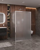 Cezares Molveno Душевой уголок 127x90x195h см, рифленое стекло 6 мм, цвет: хром MOLVENO-AH-12-130/90-P-Cr