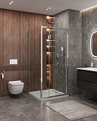 Cezares Molveno Душевой уголок 96,5x80,5x195h см, прозрачное стекло 6 мм, цвет: хром MOLVENO-AHF-31-100/80-C-CR-IV