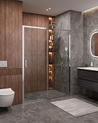 Cezares Molveno Душевая дверь раздвижная 152x195h см, прозрачное стекло 6 мм, цвет: хром MOLVENO-BF-1-150-C-Cr-IV