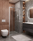 Cezares Molveno Душевая дверь раздвижная 102x195h см, прозрачное стекло 6 мм, цвет: хром MOLVENO-BF-3-100-C-Cr-IV