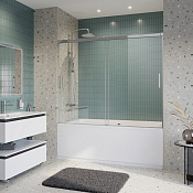 Cezares Tandem-Soft Шторка на ванну 180x145h см, прозрачное стекло 6 мм, цвет: хром TANDEM-SOFT-VF-2-180/145-C-Cr-IV