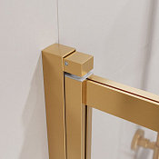 Cezares Slider Шторка на ванну 89x150h см, прозрачное стекло 5 мм, цвет: брашированное золото SLIDER-VF-11-90/150-C-BORO