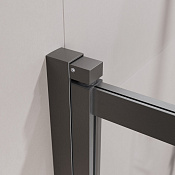 Cezares Slider Шторка на ванну 89x150h см, прозрачное стекло 5 мм, цвет: оружейная сталь SLIDER-VF-11-90/150-C-GM