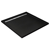 Cezares Tray Душевой поддон из искусственного камня 90x90x3h см, цвет: черный матовый TRAY-AS-A-90-30-NERO