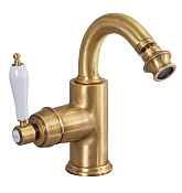 Cezares Aphrodite Смеситель для биде с донным клапаном, излив 13 см, цвет: бронза APHRODITE-BS2-02-Bi