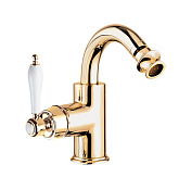 Cezares Aphrodite Смеситель для биде с донным клапаном, излив 13 см, цвет: золото APHRODITE-BS2-03/24-Bi