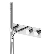 Cezares Смеситель для ванны встраиваемый с душ. наб. - ручной душ, шланг, держатель, цвет: хром CZR-B-VDM2-T-01