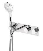 Cezares Смеситель для ванны встраиваемый с душ. наб. - ручной душ, шланг, цвет: черный матовый CZR-B-VDM2-T-NOP