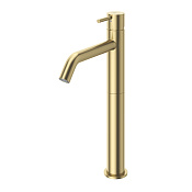 Cezares Leaf Смеситель для раковины высокий, с донным клапаном, излив 13,8 см, цвет: sunrise LEAF-LC2-L-SR