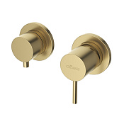 Cezares Leaf Смеситель для душа встраиваемый, на 3 потребителя, с внутренней частью, цвет: sunrise LEAF-VDIM3-L-SR