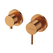 Cezares Leaf Смеситель для душа встраиваемый, на 3 потребителя, с внутренней частью, цвет: sunset LEAF-VDIM3-L-SS