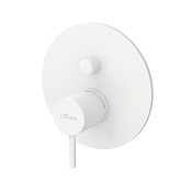 Cezares Leaf Смеситель для душа встраиваемый, на 2 потреб., с внутренней частью, цвет: белый матовый LEAF-VDIM-L-BIO