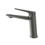 Cezares Liner Смеситель для раковины, без донного клапана, излив 13,4 см, цвет: оружейная сталь LINER-LS-GM-W0