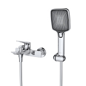 Cezares Liner Смеситель для ванны с душевым набором - ручной душ, шланг, держатель, цвет: хром LINER-VD-01
