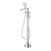 Cezares Lux Смеситель напольный с душевым набором - ручной душ, шланг, внутр. часть, цвет: хром LUX-VDP-01