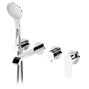 Cezares Nautic Смеситель для ванны встраиваемый с душ. наб. - ручной душ, шланг, держ., цвет: хром NAUTIC-VDM3-01