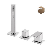 Cezares Porta Смеситель на борт ванны на 3 отверстия, с ручным душем, цвет: sunset PORTA-BVDM3-SS
