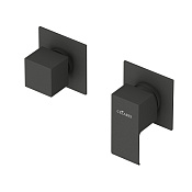 Cezares Porta Смеситель для душа встраиваемый, на 3 потреб., с внутр. частью, цвет: черный матовый PORTA-VDIM3-M-NOP