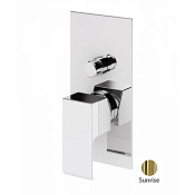 Cezares Porta Смеситель для душа встраиваемый, на 2 потребителя, с внутренней частью, цвет: sunrise PORTA-VDIM-SR