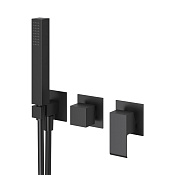 Cezares Porta Смеситель для ванны встраиваемый, на 3 потреб., с внутр. частью, цвет: черный матовый PORTA-VDM2-NOP