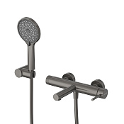 Cezares Relax Смеситель для ванны с душ. наб. - ручной душ, шланг, держатель, цвет: оружейная сталь RELAX-VD-GM
