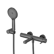 Cezares Relax Смеситель для ванны с душ. набор. - ручной душ, шланг, держатель, цвет: черный матовый RELAX-VD-NOP