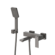 Cezares Slider Смеситель для ванны с душ. наб. - ручной душ, шланг, держатель, цвет: оружейная сталь SLIDER-VD-GM
