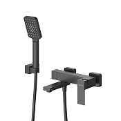 Cezares Slider Смеситель для ванны с душ. наб.- ручной душ, шланг, держатель, цвет: черный матовый SLIDER-VD-NOP