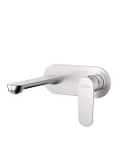 Cezares Stylus Смеситель для раковины встраиваемый, с внутренняя часть, излив 18,8 см, цвет: сатин STYLUS-BLI1-IN-W0